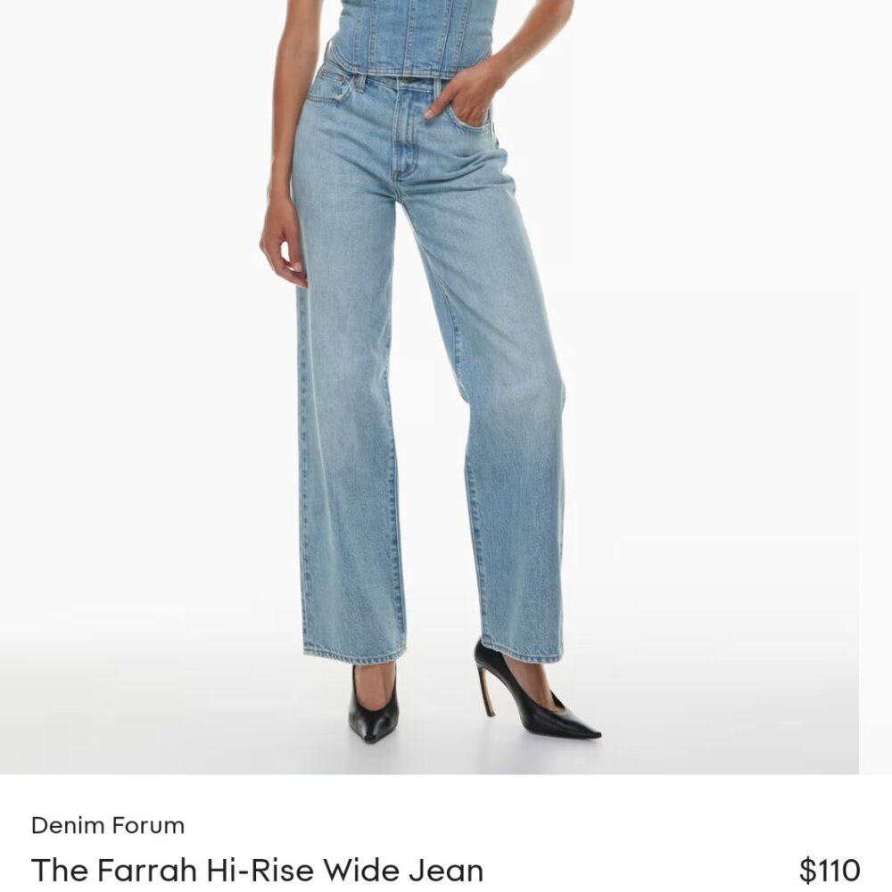 Aritzia denim forum Farrah hi- rise jeans